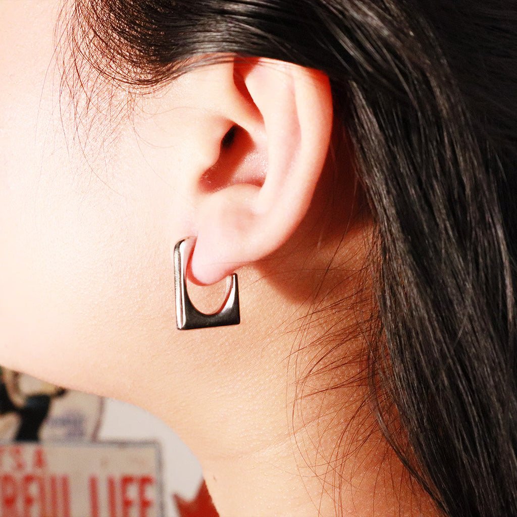 "Hook" Silver Earrings