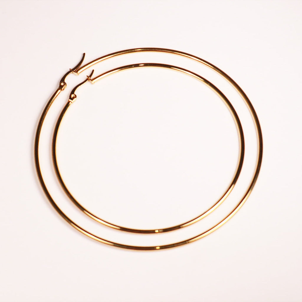Classic Gold Hoops (2 Sizes)
