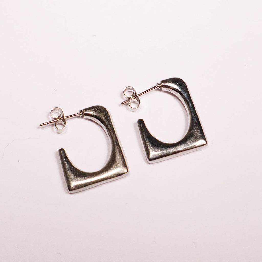 "Hook" Silver Earrings